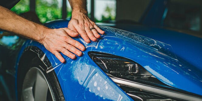 Autos mit Lackschutzfolie
