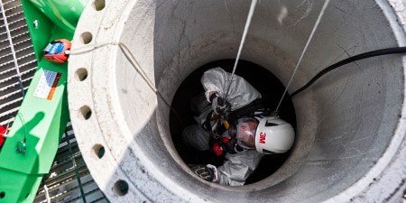Rettung in einem Engraum
