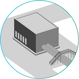 Schritt-für-Schritt-Symbol für den Zulaufprozess