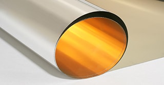 Close-up image of a roll of 3M mirror film.
