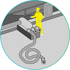 Abbildung des Symbols für die sekundäre Klärung Abbildung des Symbols für die sekundäre Klärung