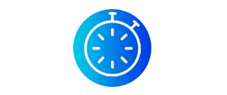 Symbol, das eine Uhr zeigt
