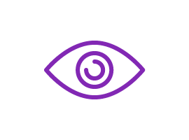 Ein kleines Symbol, das ein menschliches Auge darstellt.