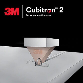 Nahaufnahme des 3M Cubitron 2 Präzisionsgeformten Korns
