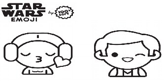 Star Wars Emoji - Leia & Han
