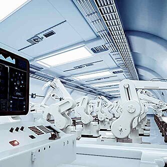 Techniker beim Auftrag von 3M Metallklebstoff auf Metall mit einem Applikator