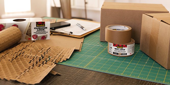 Bild mit Rollen von Scotch® Box Lock™ Cushion Lock Schutzverpackung
