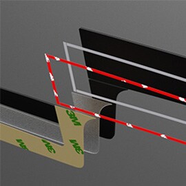 Klebeband für einen Rahmen eines Automobildisplays