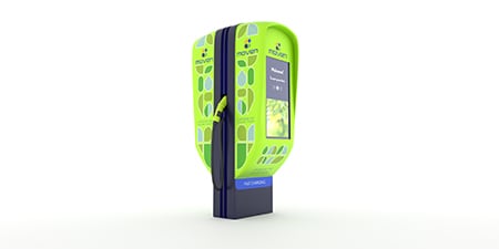 EV-Ladesäule mit Digitaldruckfolie.
