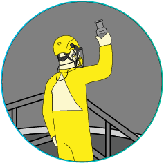 Symbol für den primären Sedimentationsprozess