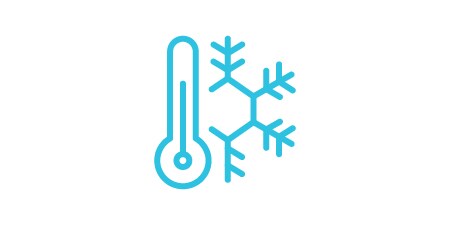 Symbol für „Halten Sie Ihre HUDs kühl“ in Form eines Thermometers und einer Schneeflocke.
