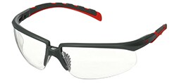 3M™ Solus™ 2000 Serie, S2001SGAF-RED, grau/rotes Gestell, Scotchgard™ Antibeschlag-Beschichtung/Antikratz-Scheibe