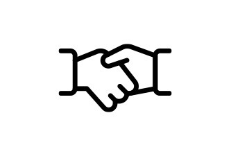 Symbol eines Händedrucks
