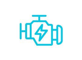 Symbol: ICE-Motor mit Strom