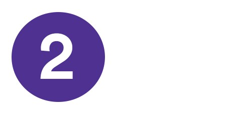 Zahl 2 in einem lila Kreis
