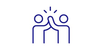 Symbol zweier Menschen beim Abklatschen
