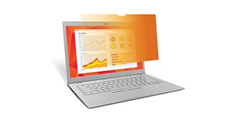 3M™ Blickschutzfilter Gold auf einem Laptop
