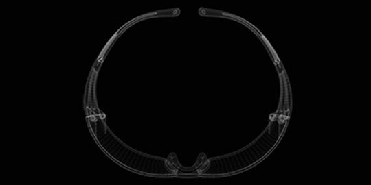 Draufsicht auf eine 3M™ SecureFit™ Schutzbrille
