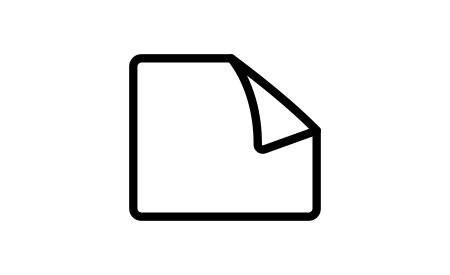 Symbol einer quadratischen Folie mit abgezogener Ecke
