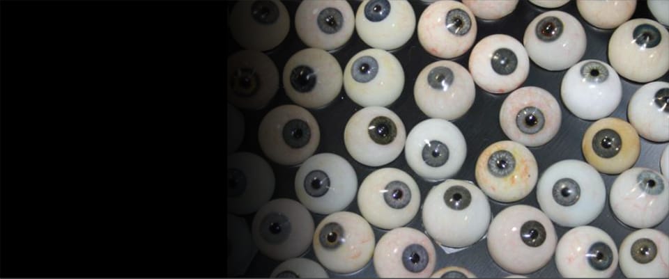Image of artificial eyeballs