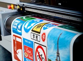 Verkehrsbeschilderungen in einem Drucker
