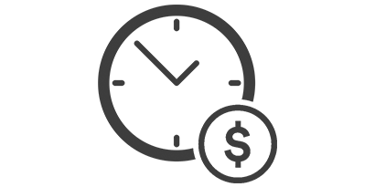 Uhr und Dollarzeichen
