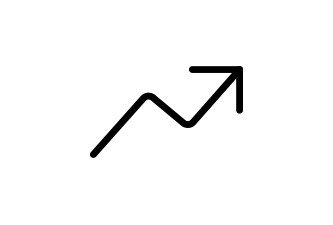 Symbol eines nach oben zeigenden Pfeils

