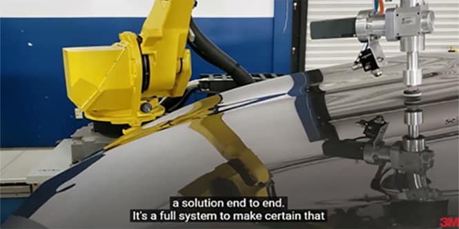 Robotisches Lackreparatursystem in Aktion
