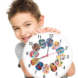 Die Uhr lernen mit allen Disney Helden Bild