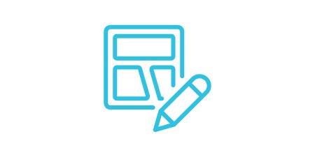 Symbol für „Design und unsichtbare Integration“ in Form eines Bleistift und eines Blatt Papiers.
