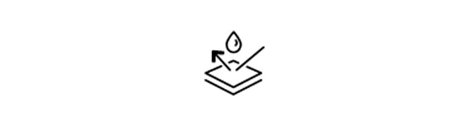 Wassertropfen prallt von Material ab – Symbol
