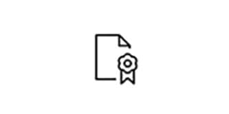 Das Icon zeigt ein Papier mit einer Medallie
