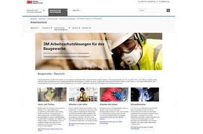 Besuchen Sie unsere neue Website: 3M Arbeitsschutzlösungen für das Baugewerbe