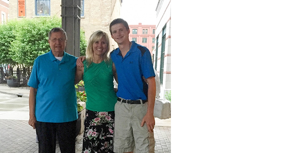 Michele Whyle with her husband and son at this year’s Human Rights Awards Dinner in Minneapolis, Minnesota