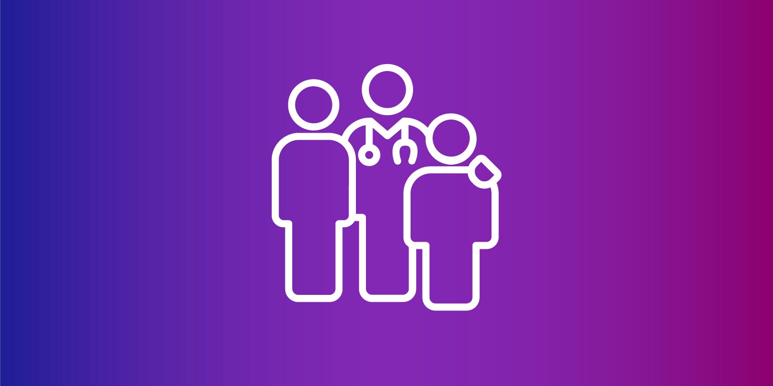 Doctor and patient icon
