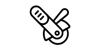Symbol: Entfernen von Schweißnähten, Anfasen, schweres Entgraten
