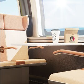 Seitenstreifen auf Personentriebwagen