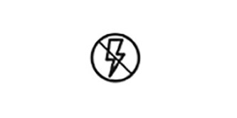 Das Icon zeigt einen Kreis mit einem Blitz drinnen und eine durchkreuzende Linie
