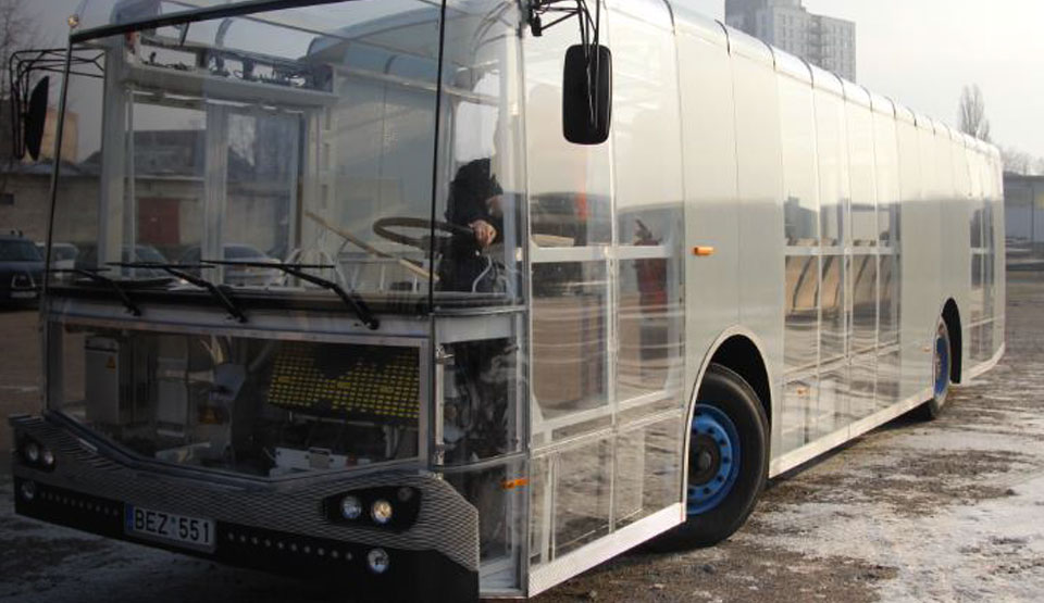 Lithuanian trolley-bus, after being transformed with 3M Scotch-Weld Epoxy and 3M VentureShield film