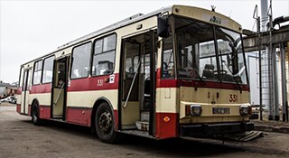 Lithuanian trolley-bus, before being transformed with 3M Scotch-Weld Epoxy and 3M VentureShield film