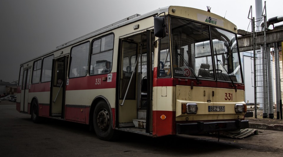 Lithuanian trolley-bus, before being transformed with 3M Scotch-Weld Epoxy and 3M VentureShield film