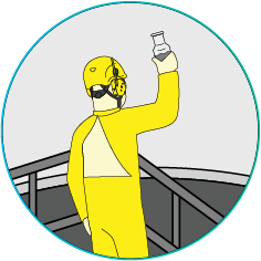 Symbol für den Endsedimentationsprozess