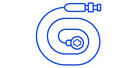Minimalistische Darstellung des CoaXpress-Kabels
