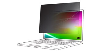 3M™ Bright Screen Datenschutzfilter auf einem Laptop
