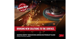 Bild zeigt die Titelseite der Produktbroschüre für Scotch-Brite™ Faservliesprodukte
