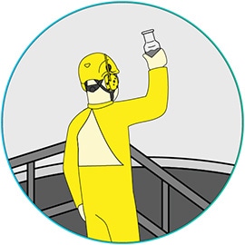 Abbildung des Symbols für die Endsedimentation Abbildung des Symbols für die Endsedimentation