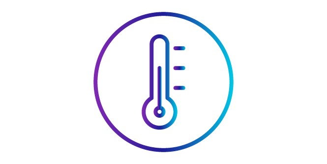 Temperatursymbol eines Thermometers
