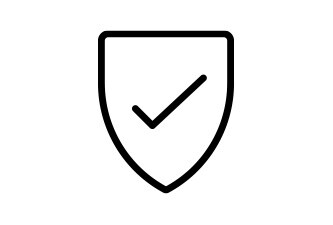 Symbol eines Schildes mit Häkchen
