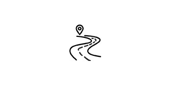 Symbol für die kurvenreiche Straße
