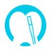 Symbol, das einen Zahn mit einem Wurzelstift zeigt